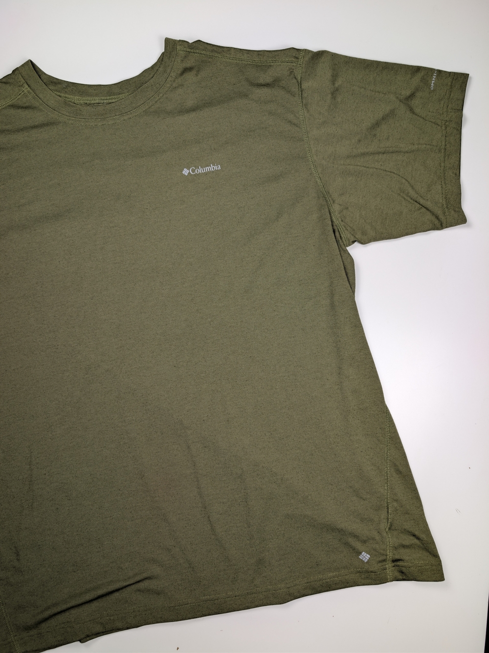 Columbia Mens Omni-Wick T Shirt Large Olive Green Short Sleeve Performance Tee